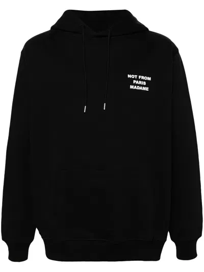 Drôle De Monsieur The Slogan Hoodie In Black