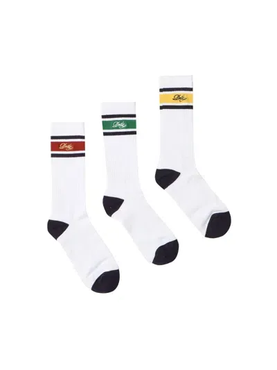 Drôle De Monsieur La Chaussette Drôle Rayée 3-piece Set In Multicolor