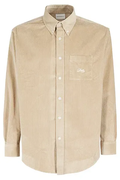 Drôle De Monsieur La Chemise Corduroy In Beige