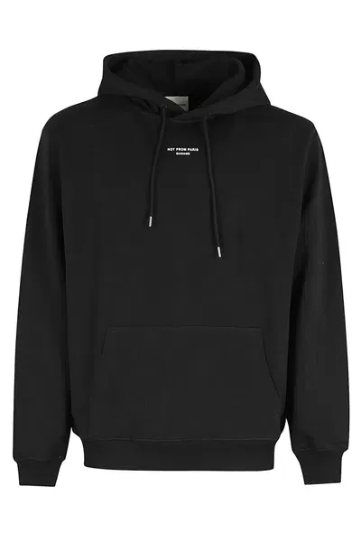 Drôle De Monsieur Le Hoodie Slogan A Poche Classique In Black