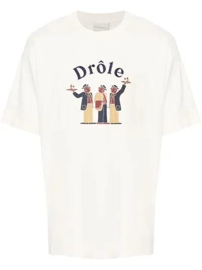 Drôle De Monsieur Le T-shirt Crillon T-shirt In Beige