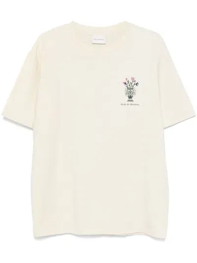 Drôle De Monsieur T-shirt Mit Logo-print In Weiss