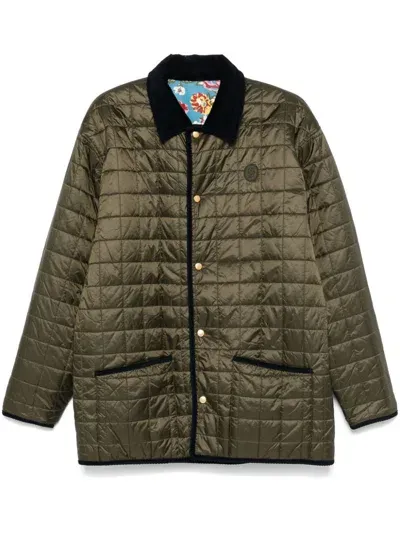 Drôle De Monsieur Matelassé-effect Jacket In Green