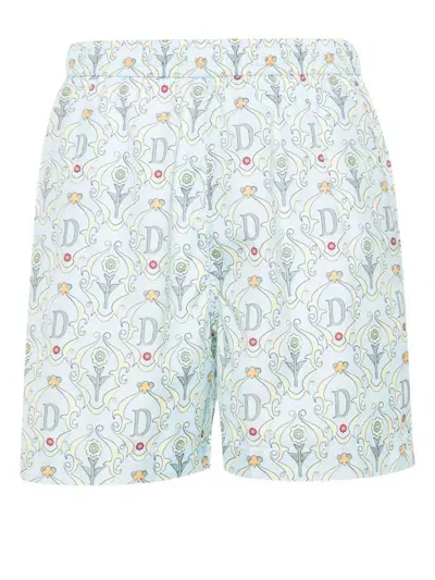 Drôle De Monsieur Logo-print Swim Shorts In Blue