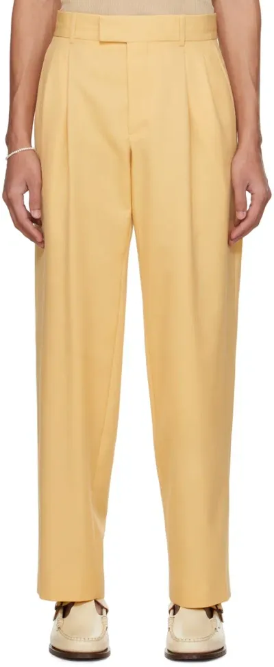 Drôle De Monsieur Le Pantalon Golfeur Loose-fit Trousers In Yellow