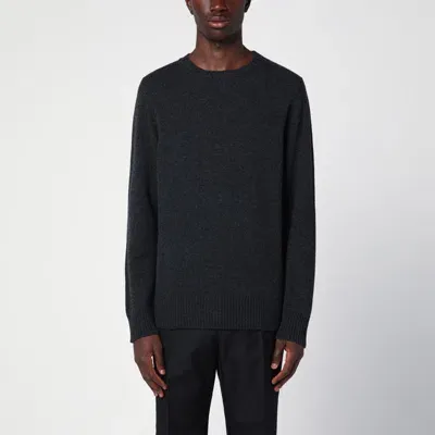 Drumohr Anthracite Crew-neck Sweater In In Grey