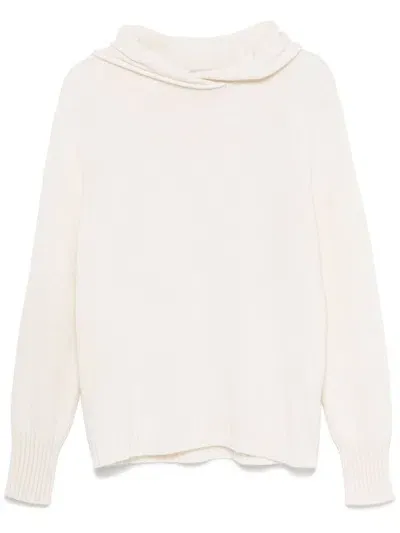 Drumohr Hooded Sweater In Beige