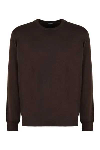 Drumohr Merino Wool Sweater In Brown