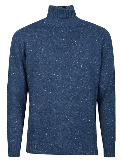 Drumohr Turtle Neck Sweater In Blue