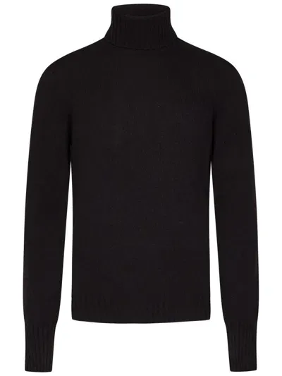 Drumohr Roll-neck Cashmere Jumper In Brown