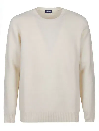 Drumohr Round Neck Sweater In White