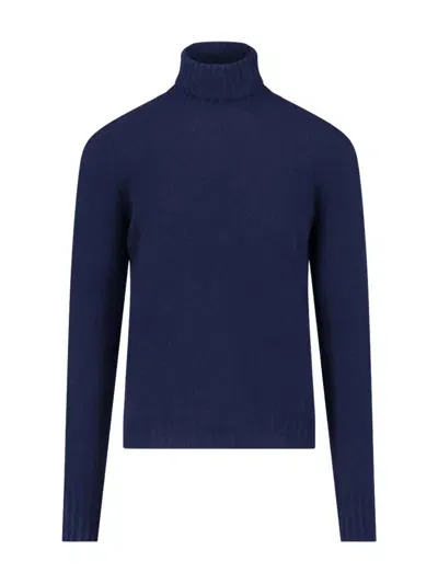 Drumohr Turtleneck Sweater In Blue