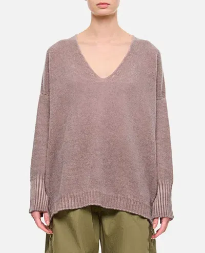 Drumohr V Neck Sweater In Rose