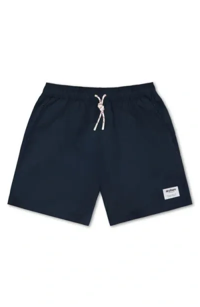 Druthers Nyc Italian Recycled Nylon Swim Trunk In Navy