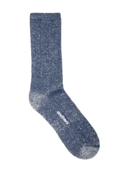 Druthers Nyc Merino Wool House Sock In Blue