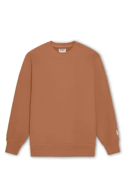 Druthers Nyc Organic Cotton 685 Gsm French Terry Crewneck Sweatshirt In Hazel