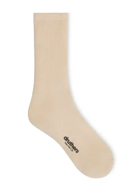 Druthers Nyc Organic Cotton Everyday Crew Sock In Neutral