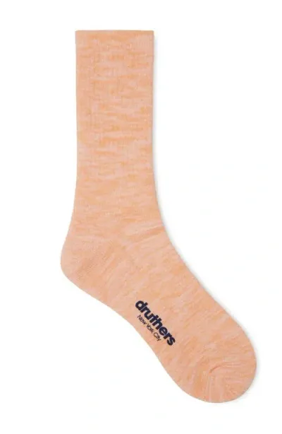 Druthers Nyc Organic Cotton Everyday Crew Sock In Pink