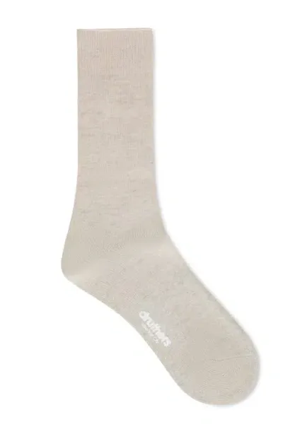 Druthers Nyc Organic Cotton Gradient Crew Sock In White