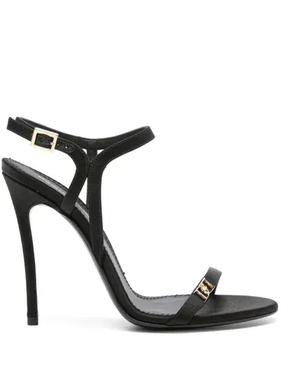 Dsquared2 115mm Satin Sandals In Negro