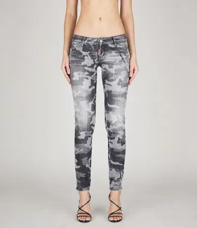 Dsquared2 Camouflage-print Skinny Jeans In Multi