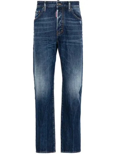 Dsquared2 642 Mid-rise Straight-leg Jeans In Blue