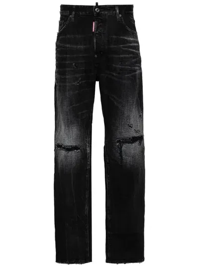 Dsquared2 642 Straight-leg Jeans In Black