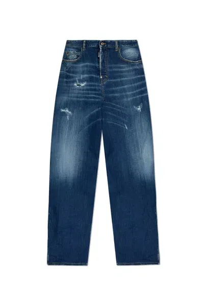 Dsquared2 Amelia Distressed Jeans In Blue