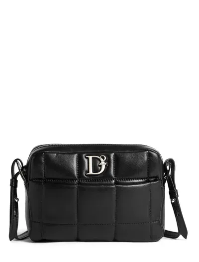 Dsquared2 D2 Statement Soft Bag In Nero+pa