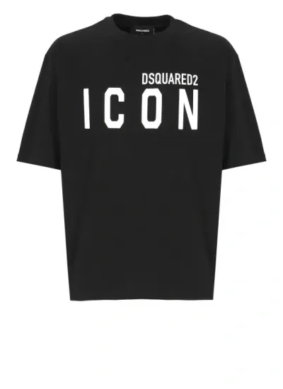 Dsquared2 Be Icon Loosel Fit Tee T-shirt In Black