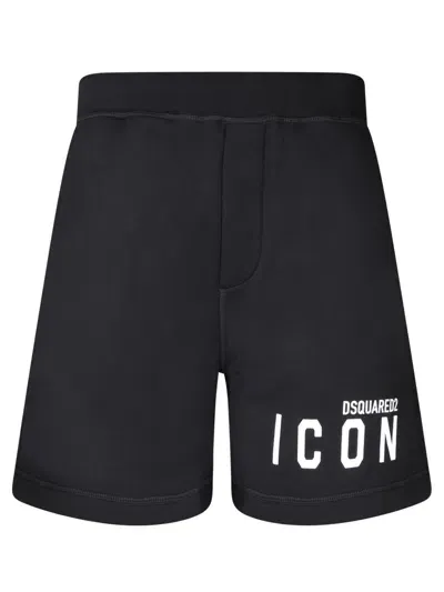 Dsquared2 Be Icon Relax Black Shorts