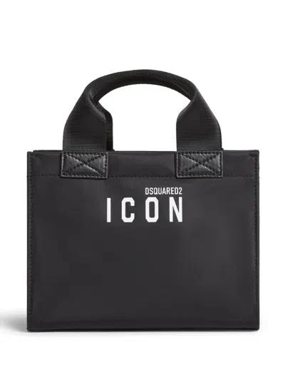 Dsquared2 Be Icon Tote Bag In Black