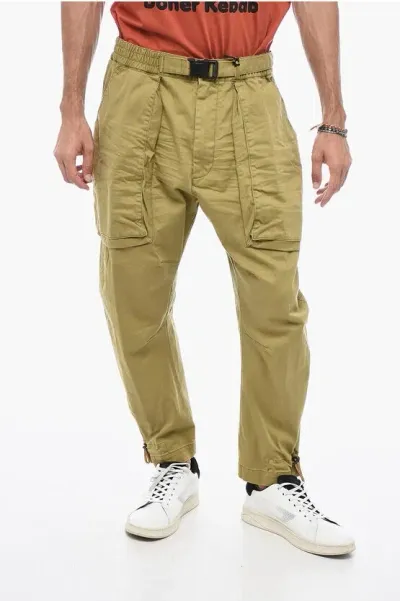 Dsquared2 Belted Cargo Pants In Green