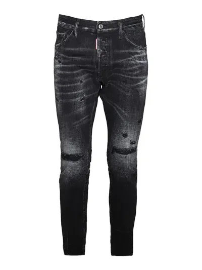 Dsquared2 Black Cotton Denim Jeans