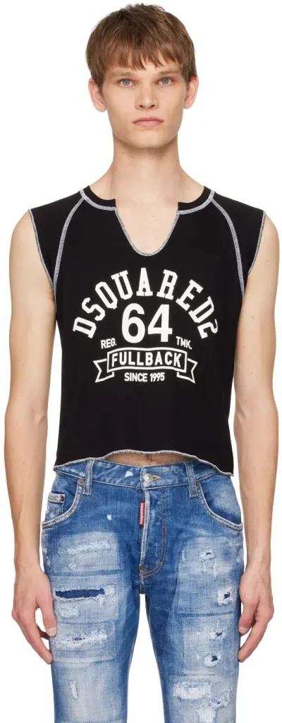 Dsquared2 Black Darlin' Tank Top In 900 Black