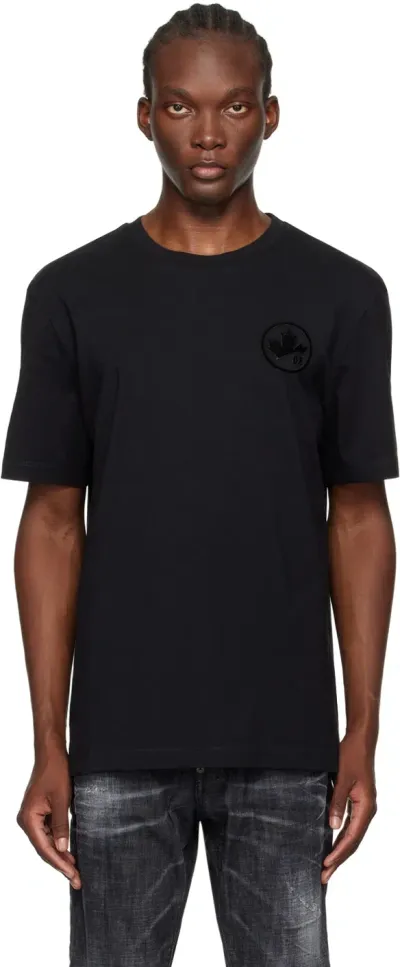 Dsquared2 Black Regular Fit T-shirt In 900 Black