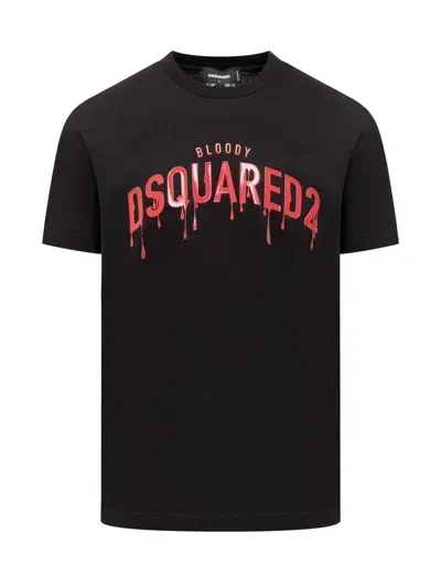 Dsquared2 Cool Fit Bloody Logo T-shirt In Black