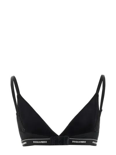 Dsquared2 Logo Band Bra In Black