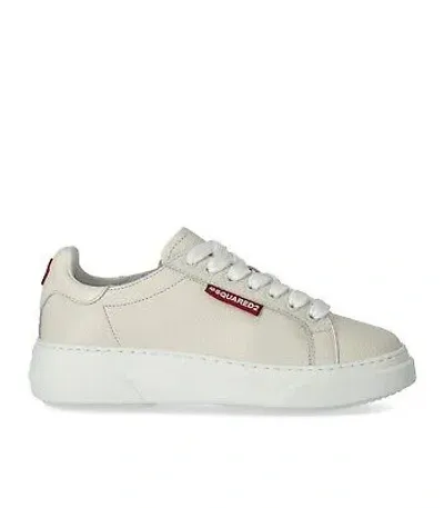 Pre-owned Dsquared2 Bumper Creme Sneaker Damen In Beige