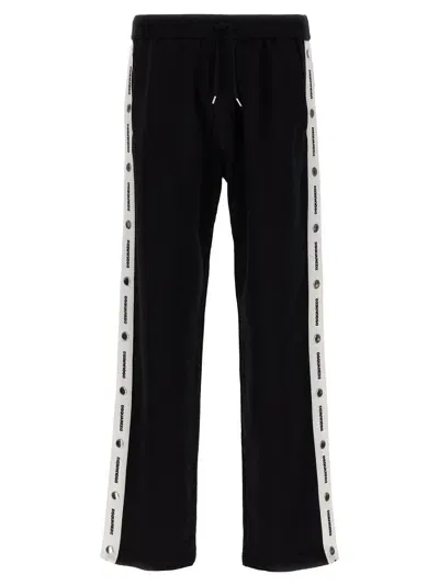 Dsquared2 Burbs Logo Band Sweatpants In Blackwhite