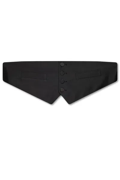 Dsquared2 Button Front Tailored Cummerbund In Black