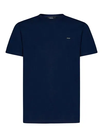 Dsquared2 Crewneck Blue Cotton Jersey T-shirt