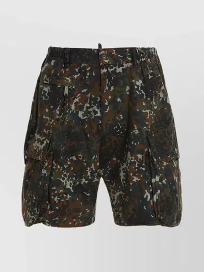 Dsquared2 Bermuda Goth Camo In Green