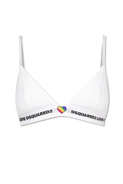 Dsquared2 Canadian Lodge Triangle Bra In White