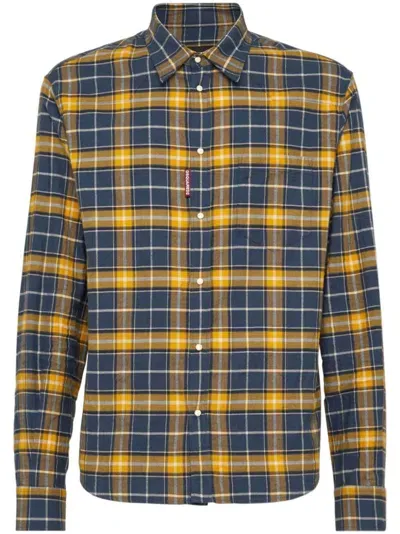 Dsquared2 Long-sleeve Checked Shirt In Multicolor