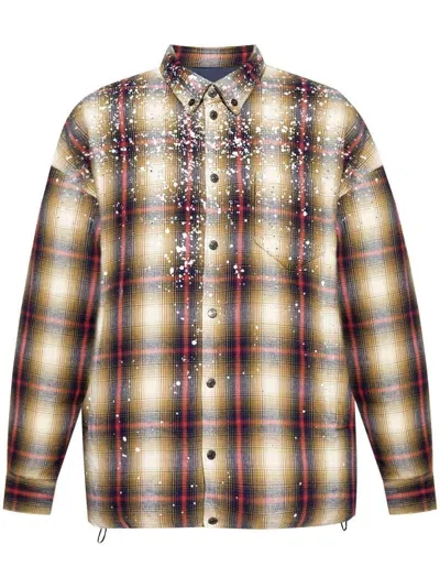 Dsquared2 Check Pattern Jacket In Ochrebluered