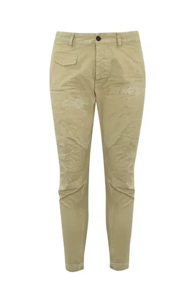 Dsquared2 Distressed-effect Sim-cut Trousers In Desert Tan