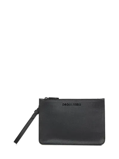 Dsquared2 Classic Evening Small Clutch Bag In Black