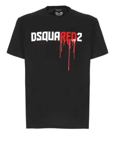 Dsquared2 Logo-print Cotton T-shirt In Black