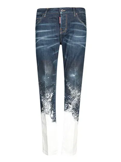 Dsquared2 Cool Girl White Drops Blue Jeans